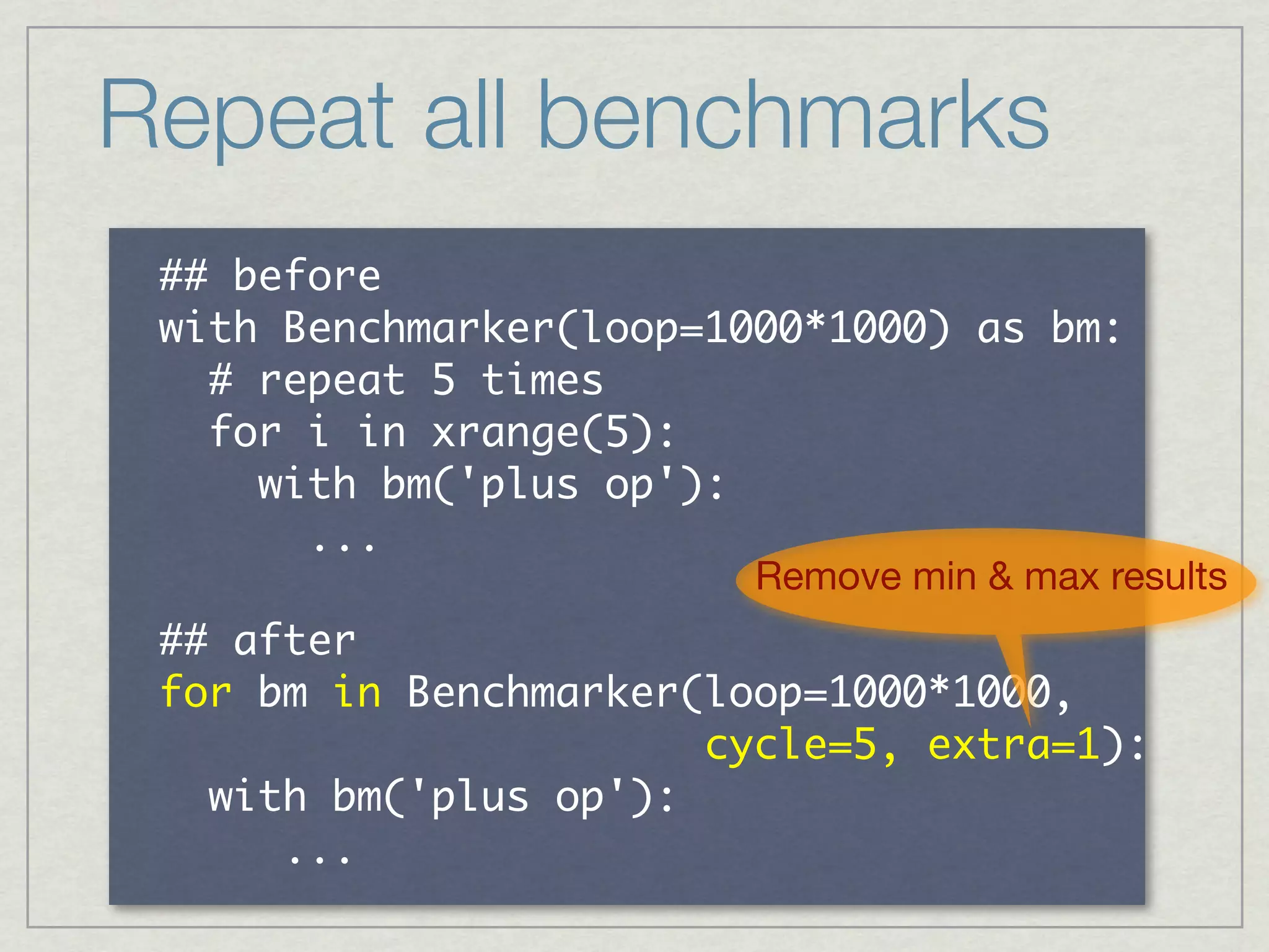 Repeat all benchmarks
     	 
          	                                                 	    	 
 	 	  	            	  	 
 	 	       	  	  	 
 	 	 	 	        	                  	 
 	 	 	 	 	 	 
                                                Remove min & max results
     	 
       	  	  	 
 	 	 	 	 	 	 	 	 	 	 	 	 	 	 	 	 	 	 	 	 	 	           	 
 	 	         	                 	 
 	 	 	 	 	 
 