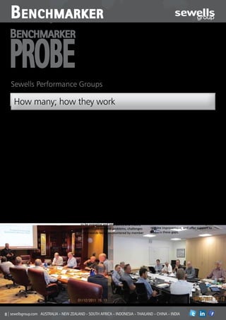 B enchmarker
Benchmarker
                                                For more than 19 years – first in South Africa and now across a wide spread of




PROBE
                                                countries from Australia and New Zealand through the Asia Pacific region to Africa
                                                and the Middle East – Sewells has facilitated its performance groups with targeted
                                                objectives primarily focused on improving the business performance of automotive
                                                retail dealers. It is a remarkably successful concept with participation now of the
                                                top management people from close to 900 motor dealer operations. For this issue,
                                                BenchMarker’s PROBE delves into some of the outcomes which emerge from the two
                                                to four annual performance group gatherings of those motor retail executives finding
                                                best practice solutions to the challenges on the path to success.


Sewells Performance Groups

  How many; how they work
One of the key areas of the ongoing stretch     China	              292	        (234)           dealers. Participants are encouraged to
by Sewells Group towards continually            South Africa	       275	        (255)           openly exchange and articulate ideas which
improving the business performance of           Australia	          207	        (207)           then assist in enhancing performance and
motor dealers throughout the areas of           India	              57	         (54)            identifying as yet untapped sources of
its operation, is it’s facilitation on a wide   Thailand	           23	         (23)            additional profit.
scale of its world class performance group      ASEAN	              31	         (36)            Dealers emerge from the sessions and
concept.                                        Total	              885	        (809)           return to their businesses with ready-
Currently there are active performance                                                          made solutions and innovations which are
groups in each of the six different countries   Making this phenomenon real, is a group         immediately applicable.
where Sewells Group has hub operations,         of 15 to 20 facilitators, each with practised   One of Sewells Group’s often quoted
as well as in the countries making up the       and precise skills in driving the discussions   core beliefs is that successful dealers are
ASEAN grouping including the Middle East.       and looking for maximum outputs for all         those who consistently apply a proven
A total of 885 dealerships participate in       participators at each sitting.                  management model. The Sewells MRA™
between two and four performance group          The overall objective always is to get the      model is used as the key for this in the
sessions each year. Growth of the concept       group to identify the financial drivers,        performance group sessions as a high level
remains an indicative factor of its success:    processes and practices which lead to           financial and performance analysis discipline
last year’s PG count of 809 dealerships grew    superior business results. Always using the     which is used to bring the applicable and
by nine percent to this year’s 885.             relevant Sewells-produced benchmarks,           sometimes quite detailed factors to the table
A pointer to the attraction of the              leading best practices are identified;          for discussion and then embark on the probe
performance groups for dealers in the           dealership processes are assessed and           for corrections and broader solutions.
dynamically growing newer markets is that       analysed in an action-learning environment      Sewells MRA™ promotes improved retail
in China the PG dealership count moved          in order to understand and relate to the high   management through the ‘Mix’, the
up 25 percent – from 234 to 292 - and now       levels of workplace performance required        ‘Retained’, and the ‘Activity’ and through
heads the full 2012 list, which is (with 2011   for superior outcomes.                          these the facilitators and the group
in brackets):                                   The group sessions themselves are designed      members are accurately able to define the
                                                to be engaging and interactive and mostly       processes and competencies which might
                                                centre round the real problems, challenges      require improvement, and offer support to
                                                and rewards being encountered by member         address these gaps.




sewellsgroup.com AUSTRALIA - NEW ZEALAND - SOUTH AFRICA - INDONESIA - THAILAND - CHINA - INDIA                                    in
 