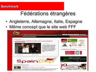 Fédérations étrangères Angleterre, Allemagne, Italie, Espagne Même concept que le site web FFF Benchmark 