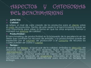 Otros tipos de BenchmarkingConsumo de energíaCumplimiento con estándares ambientales, contenido de materiales y manejo del final del ciclo de vida del productoDisipación de calorDe Juguete: detectar y medir componentes básicos de un computadorRedesReducción de ruidoTrabajo compartido: mide el rendimiento en las modernas tecnologías de distribución de procesosServidoresSoporte técnico