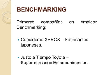 Benchmarking