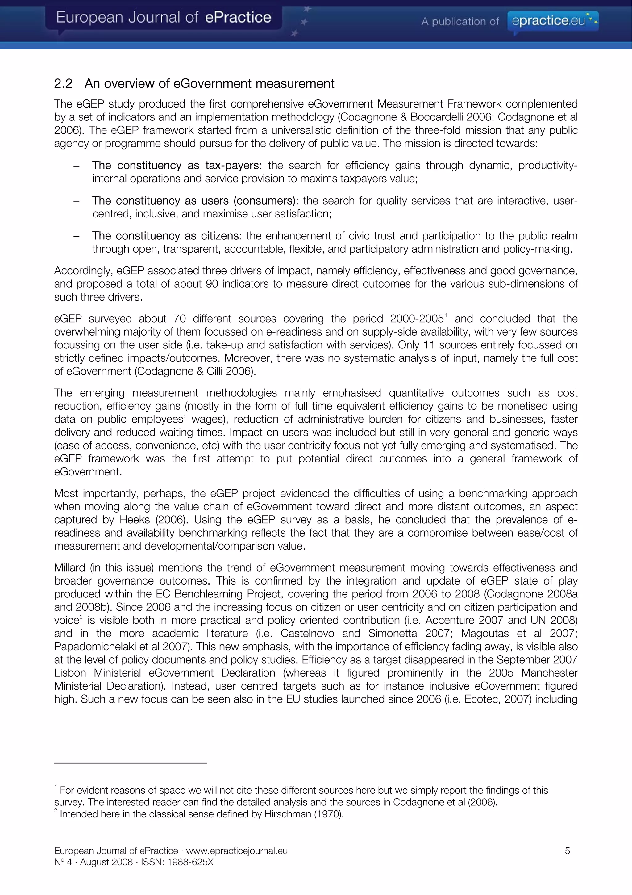 Benchmarking eGovernment: tools, theory, and practice