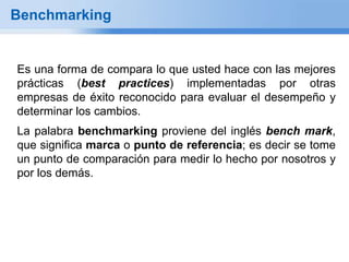 Benchmarking | PPTX