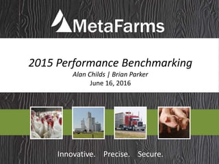 2015 Performance Benchmarking
Alan Childs | Brian Parker
June 16, 2016
Innovative. Precise. Secure.
 