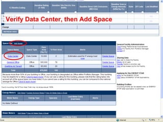 Verify Data Center, then Add Space




                     135
                                     135
 