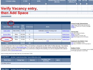 Verify Vacancy entry,
then Add Space




                        138
                              138
 