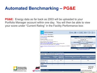 Automated Benchmarking – PG&E

PG&E: Energy data as far back as 2003 will be uploaded to your
Portfolio Manager account wi...