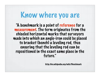 Benchmarking Perl (Chicago UniForum 2006)