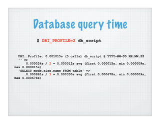 Benchmarking Perl (Chicago UniForum 2006)