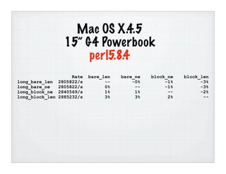 Benchmarking Perl (Chicago UniForum 2006)
