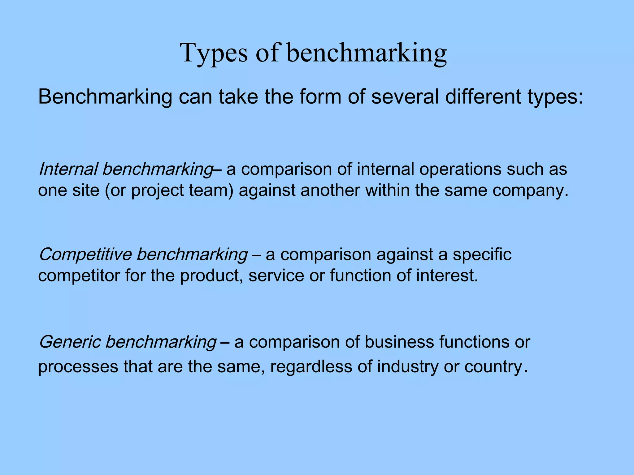 Benchmarking (1) | PPT