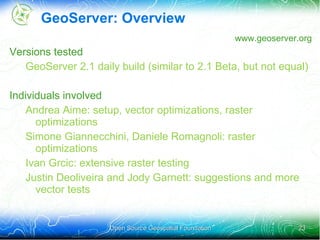 Each server performs exactly the same workload Same set of WMS requests 