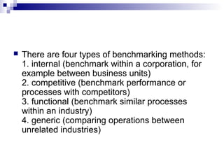 Benchmarking and outsourcing | PPT