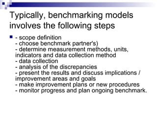 Benchmarking and outsourcing | PPT