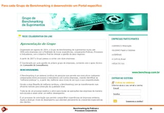 Benchmarkingde TI 2014 28
Custos Total de TI / Usuários
R$ mil
 