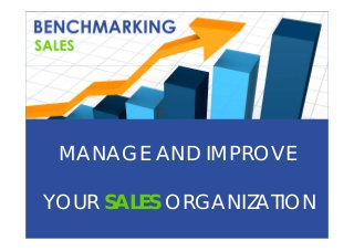 MANAGE AND IMPROVE
YOUR SALES ORGANIZATION
 