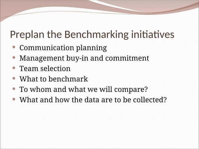 generic Benchmarking for Continuous improvement | PPT