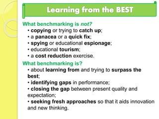 Bench marking (quality assurance in education) | PPT