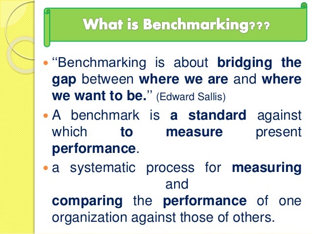 Bench Marking Quality Assurance In Education