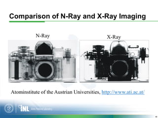 Comparison of N-Ray and X-Ray Imaging

            N-Ray                             X-Ray




Atominstitute of the Austri...