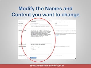 ☆ www.chairmanarnold.com ☆
Modify the Names and
Content you want to change
 
