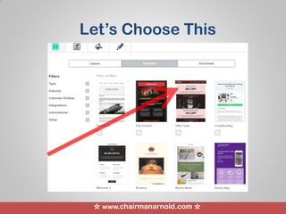 ☆ www.chairmanarnold.com ☆
Let’s Choose This
 