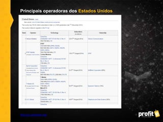 Principais operadoras dos Estados Unidos 
http://en.wikipedia.org/ 
 
