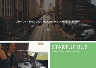 EMBARQUEZ L’INNOVATION
STARTUP BUS
 