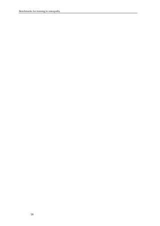 Benchmarks for training in osteopathy

18

 