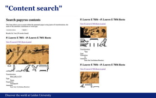 Discover the world at Leiden University
"Content search"
 
