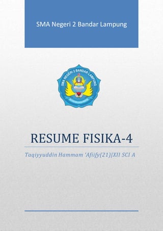 RESUME FISIKA-4
Taqiyyuddin Hammam ‘Afiify(21)|XII SCI A
SMA Negeri 2 Bandar Lampung
 