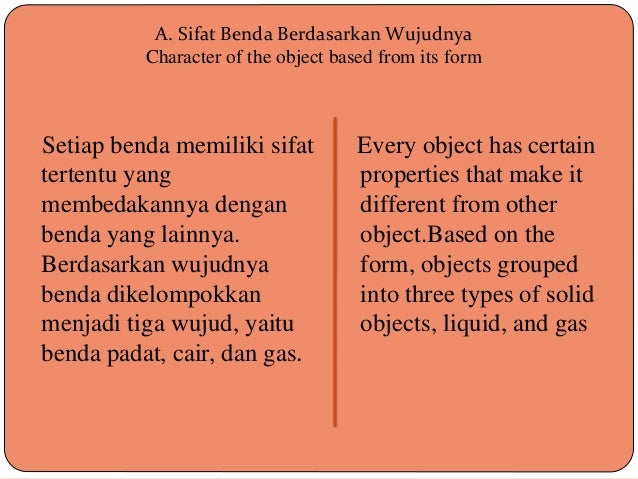 Benda Dan Sifat Sifatnya Kelompok 7