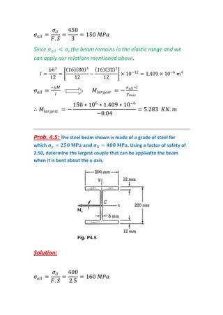 Bending problems part 1 | PDF