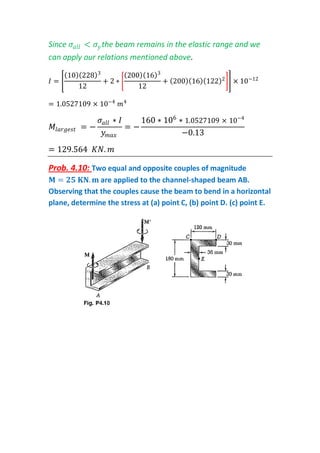 Bending problems part 1 | PDF