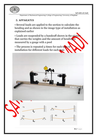 Bending test | MECHANICS OF MATERIALS Laboratory | U.O.B | | PDF
