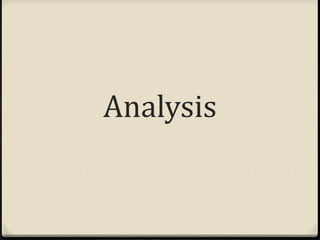 Analysis
 