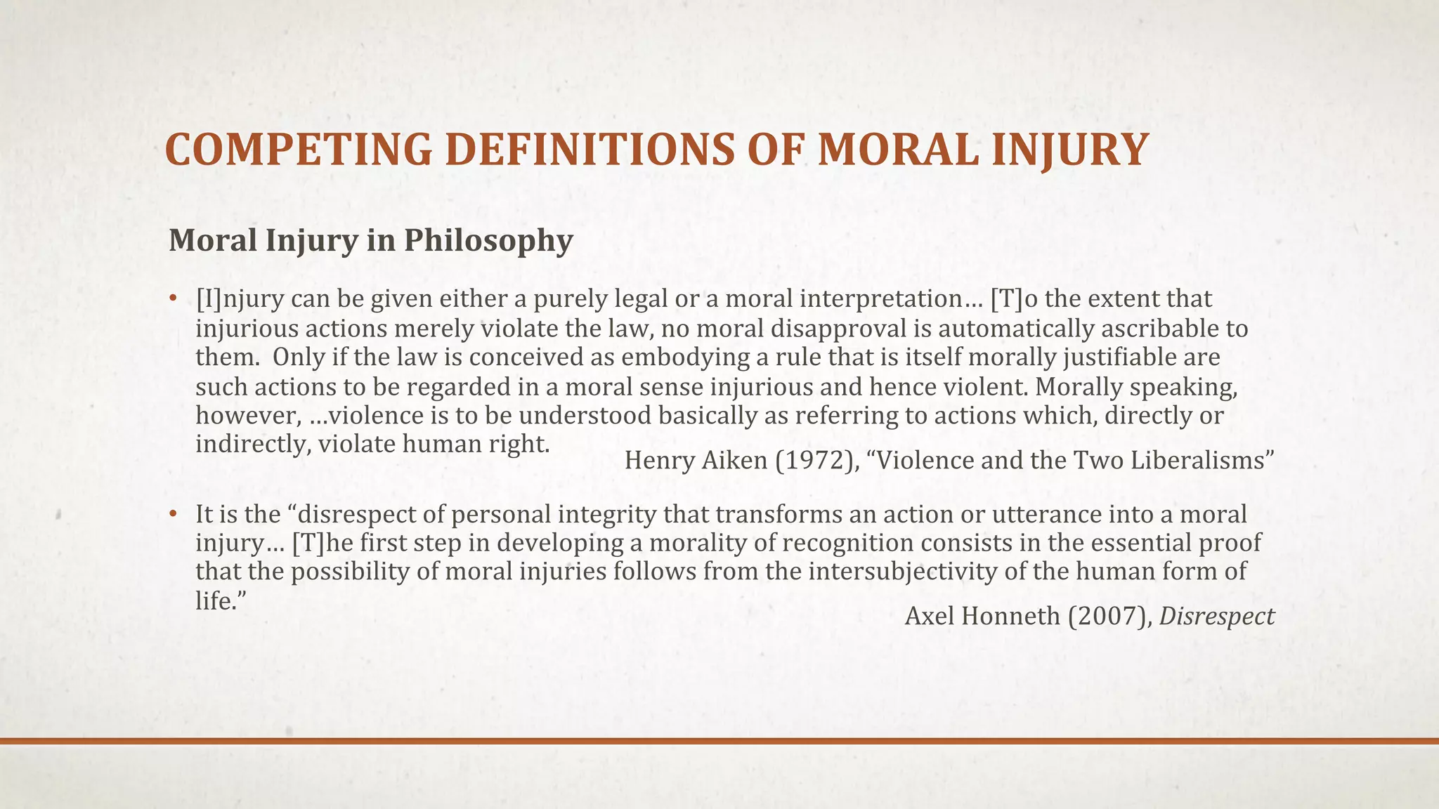 Institutional Theory of Moral Injury | PDF