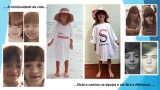...Vista a camisa na equipe e ela fará a diferença .....
.... A continuidade da vida.....
 