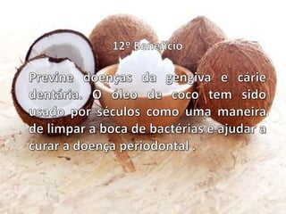 Benefícios do óleo de coco