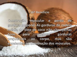 Benefícios do óleo de coco