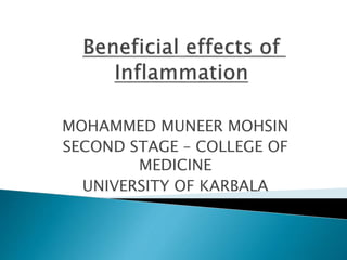 MOHAMMED MUNEER MOHSIN 
SECOND STAGE – COLLEGE OF 
MEDICINE 
UNIVERSITY OF KARBALA 
 