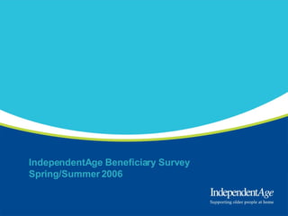 IndependentAge Beneficiary Survey Spring/Summer 2006 