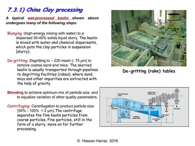 Beneficiation and mineral processing of clay minerals | PDF