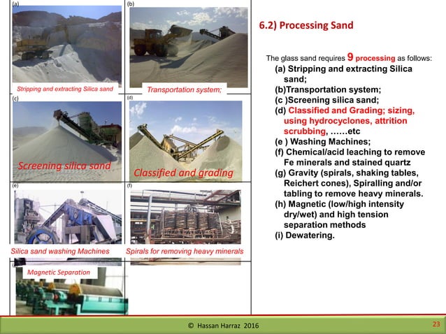 Beneficiation and mineral processing of sand and silica sand | PDF