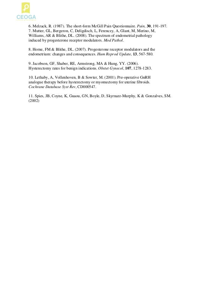 Beneficios clinicos del acetato de ulipristal