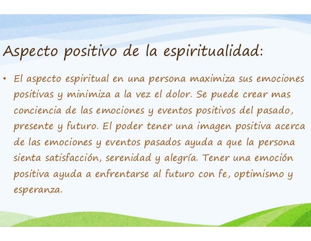 Aspectos Positivos Y Negativos De La Vida Espiritual