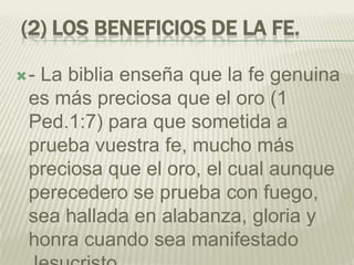 Beneficios de la fe | PPTX