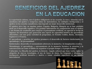 8 beneficios de la práctica del ajedrez