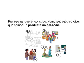 Por eso es que el constructivismo pedagógico dice
que somos un producto no acabado.
 