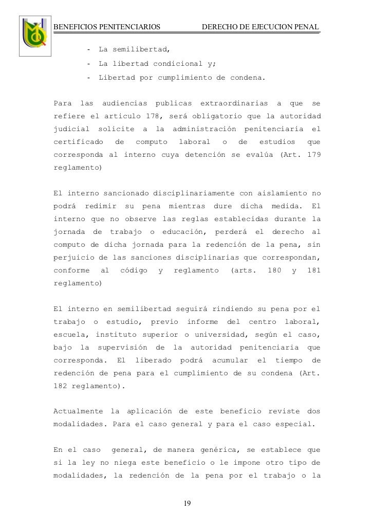 Beneficios Penitenciarios